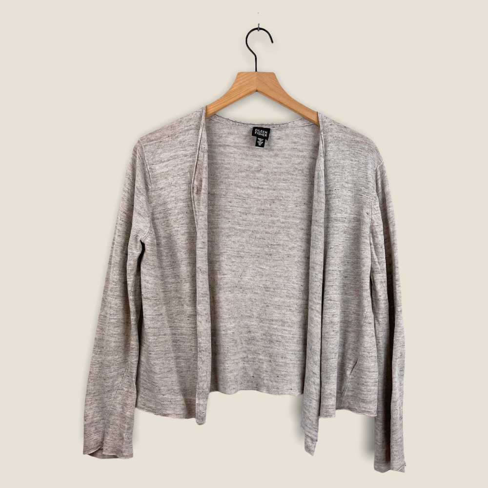 Eileen Fisher Linen Sweater Cardigan, M